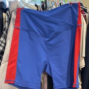 WILO Blue and Red Women's Athletic Shorts